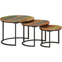 Berkfield Home Nesting Tables 3 pcs Solid Wood Reclaimed