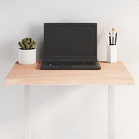Table Top 60x40x2 cm Untreated Solid Wood Oak Live Edge x 40 x 2 cm