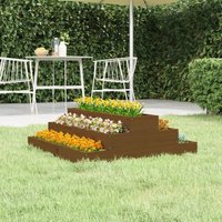 Berkfield Home Planter Honey Brown 80x80x27 cm Solid Wood Pine | Size: 80 x 80 x 27 cm