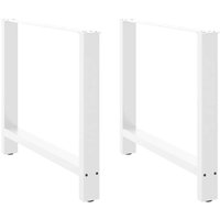 Berkfield Home Coffee Table Legs White 2 pcs 100x(72-73) cm Steel