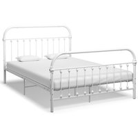 Berkfield Home Bed Frame White Metal 140x200 cm