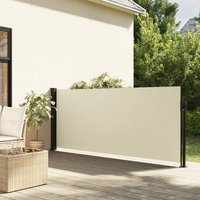 Berkfield Home Retractable Side Awning Cream140x600 cm in Cream | Size: 140x600 cm