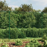 Berkfield Home Wire Mesh Fence with Spike Anchors Green 2.2x25 m