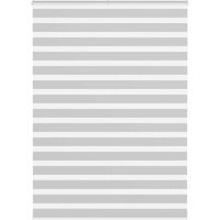 Zebra Blind Light Grey 155x200 cm Fabric Width 150.9 cm Polyester
