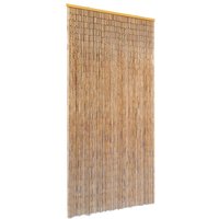 Berkfield Home Insect Door Curtain Bamboo 90x220 cm in Brown