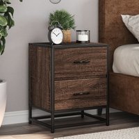 Berkfield Home Bedside Cabinets 2 pcs Brown Oak 40x31x50 cm Engineered Wood | Size: 40 x 31 x 50 cm