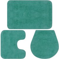 Bathroom Mat Set 3 Pieces Fabric