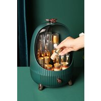H&O Direct Dustproof Makeup Organizer with LED Light in Green