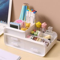 H&O Direct Multi Functional Compartment Storage Box in White