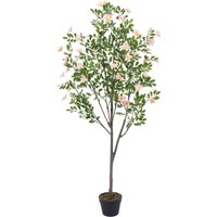 Living and Home 1.6m H Artificial Frangipani Blossom Tree in Pot for Decoration in Pink