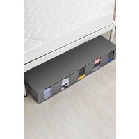 H&O Direct Foldable Clothes Storage Box Basket Separate Bag with Zipper in Grey