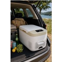 Living and Home 23L Car Fridge 45W Car Mini Fridge Car Refrigerator Portable Camping Fridge Freezer with Display Screen Green