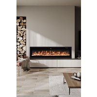 Living and Home 50 Inch Electric Fireplace with Remote 12 Flame Colors 1500W in Black