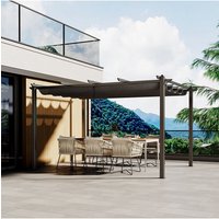 13x10ft Outdoor Retractable Aluminum Patio Pergola Canopy