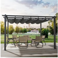13x13ft or 20x10ft Garden Aluminum Patio Pergola Retractable Canopy