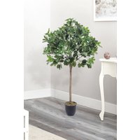 Living and Home 122cm Artificial Schefflera Arboricola Tree in Pot for Decoration in Green