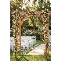 Living and Home 7FT Light Pink Artificial Rose Garland for Wedding Party Home Decor