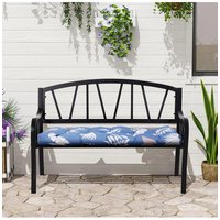 130cm W x 50cm D Waterproof Sunproof Bench Cushion Leaf Print cm W x 50 cm D