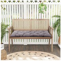 Garden Sanctuary 120cm W x 50cm D Dark Grey Outdoor Waterproof Sunproof Bench Cushion | Size: 120 cm W x 50 cm D