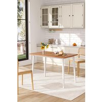 H&O Direct Rectangular Wooden Dining Table in Brown