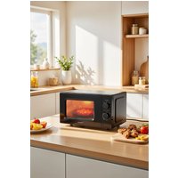 Living and Home 700w 20L Microwave Oven With 5 Cooking Power Levels, Quick Defrost Function, And Kitchen Manual Timer in Black