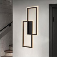 Modern Industrial Double Rectangular Wall Light Textured
