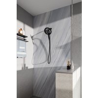 Living and Home Magnetic Bathroom Shower Head Set in Black