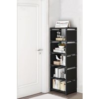 H&O Direct 6-Tier Adjustable Shoe Storage Rack in Black
