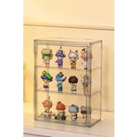 Living and Home 3-Tier Storage Display Case Wall Mount Transparent Toy Storage Box in Clear