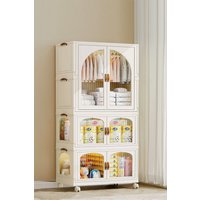 3 Tiers Foldable Wardrobe Storage Box Bedroom Organizer