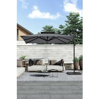 Outdoor Large Square 3M LED Cantilever Parasol Square Base