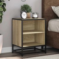 Bedside Cabinets 2 pcs Sonoma Oak 40x31x50 cm Engineered Wood & Metal x 31 x 50 cm