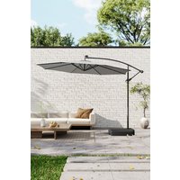 Large 32 LED Lights Cantilever Parasol Plastic Base