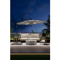 3m Lighted Parasol Crank Lift System Cross Base & Square Base