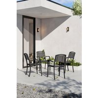 Garden Sanctuary Grey Outdoor Garden Dining Armchairs Set of 4