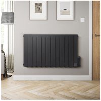 H&O Direct 2000W Electric Oil Filled Radiator Space Heater with LED Screen in Black