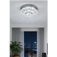 Cool Light 3 Tier Chic Crystal Ceiling Light Chrome Finish Silver
