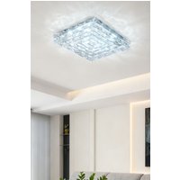 Modern Luxury Square Crystal LED Ceiling Light Light Refraction Effect