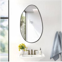 Irregular Wall Mirror Asymmetrical Bathroom Mirror Metal Framed Modern Decorative Vanity Mirror