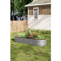 240cm W Galvanized Steel Raised Garden Bed