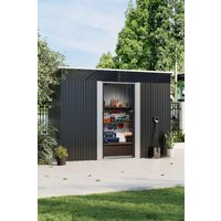 8.5W x 6.4D FT Lockable Metal Storage Shed Sliding Doors