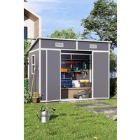 Plastic Outdoor Storage Shed Dual Doors