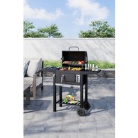 Portable Outdoor Charcoal Grill Side Tables