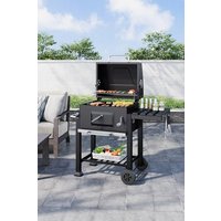 Outdoor Charcoal BBQ Grill Portable Trolley