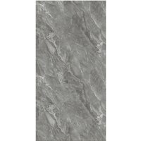 H&O Direct 10 Pcs Marbling PVC Wall Tile Rectangle Peel & Stick Waterproof Backsplash,Dark Grey in Dark Grey