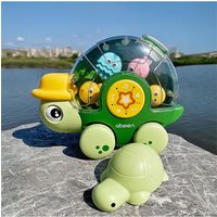 H&O Direct Turtle Bathtub Children's Toy with Suction Cup in Green