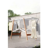 H&O Direct Foldable Aluminium Clothes Drying Rack in White