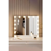 Living and Home 3 Lighting Modes & Touch Screen Control Hollywood Vanity Mirror in Natural