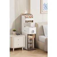 H&O Direct 5-Tier Narrow Storage Organizer with Wheels in White