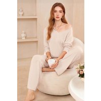 Long Sleeve Knit Pajama Set